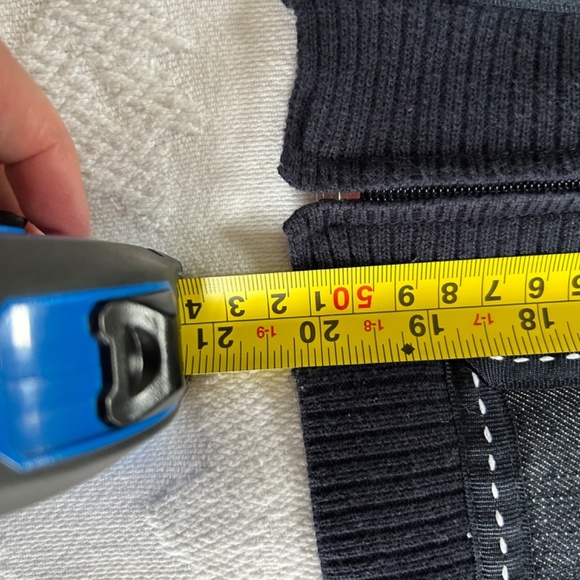 Denim Sweater Women's size Medium Full Zip Cross Stitch Business  Casual preppy - Picture 11 of 12